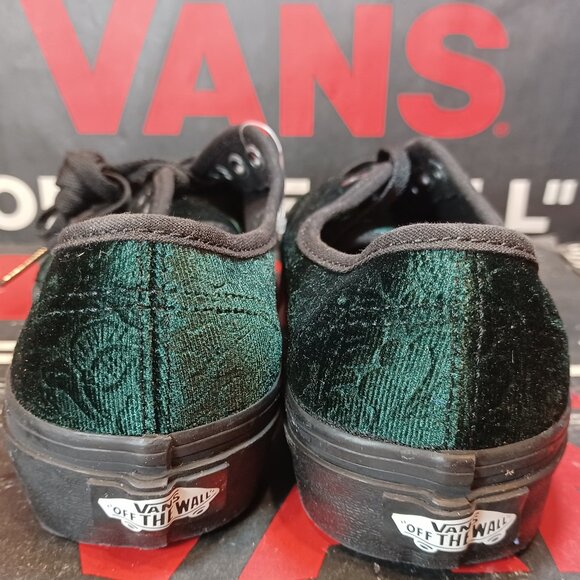 Vans Men's 4.5/Women's 6 Authentic Jungle Green Velvet Black VN0A5KRD8E8 - Picture 10 of 12
